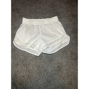 Athleta Mesh Racer Run Short  4” Inseam Bright White EUC Size XS
